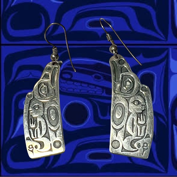 Vintage Sterling Silver MAG Jean Ferrier North Coast Eagle Dangle Earrings
